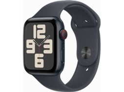 APPLE Watch SE GPS + Cellular 44mm Alumínio Meia-noite com Bracelete Desportiva Meia-noite (Tamanho: M/L)