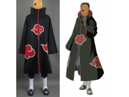 2026 capa Akatsuki Naruto com Máscara de Resina Uchiha Obito Tobi para Cosplay