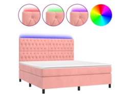 Box Spring Bed, Box Spring Beds Vidaxl Cor-de-rosa Veludo (180 X 200 Cm)