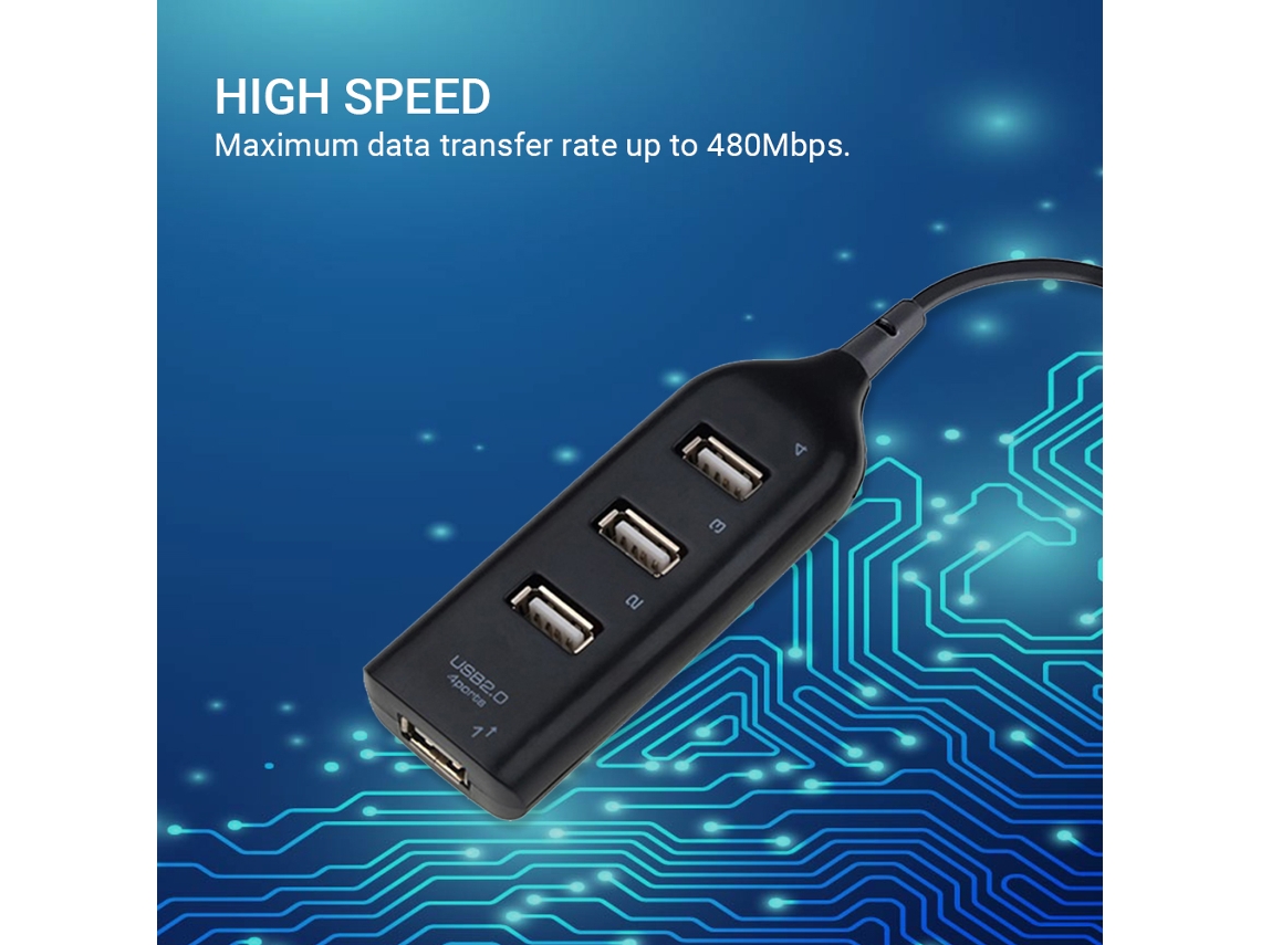 Usb Hub com 4 Portas e Alta Velocidade EOOCOO