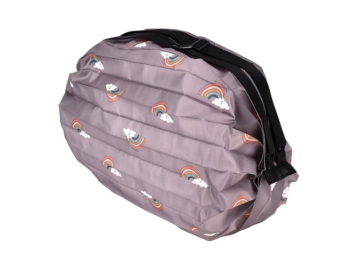 Mochilas de Compras Estilosas, Dobráveis, Reutilizáveis ​​e Ecológicas para Compras e Viagens. Estampa Rainbow Cloud. GOKOCO