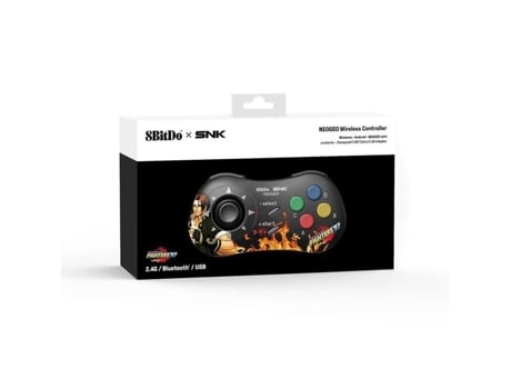 Jogo Retrogaming-Kyo Kusanagi Edition: 8Bitdo SNK Neo Geo Style Azultooth Controller - Compatível com Windows PC, Android e Neo Geo Mini