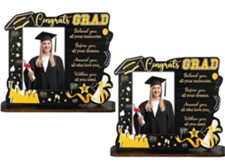 Porta-retratos De Madeira Para Formatura Com Frase Inspiradora Gravada, Ideal Para Casa, Escritório E Escola.