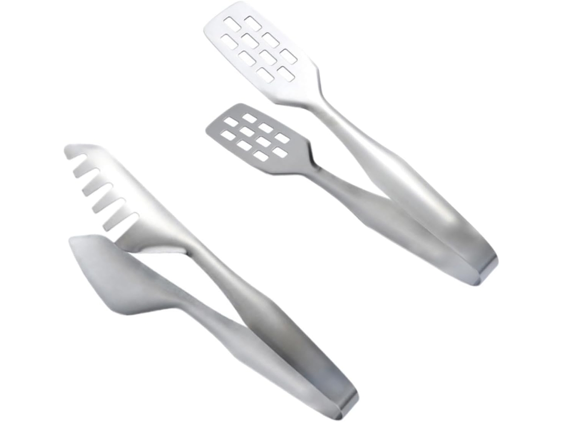 Conjunto De 2 Pinças Para Alimentos Magiclulu Em Aço Inoxidável, Com Pegada Segura E Manuseio Confortável, Para Cozinha
