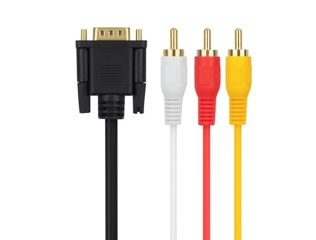 Cabo Vga M Para 3 Rca M 1.5m Xin Yue 8718 Preto