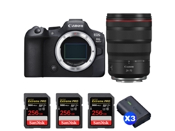 Eos R6 Mark Ii + Rf 24 70mm F/2.8 L Is Usm + 3 Sandisk 256gb Uhs ii 300mb/s + 3 Canon Lp e6nh + Ebook “20 Dicas para Fotos Que Impressionam” CANON