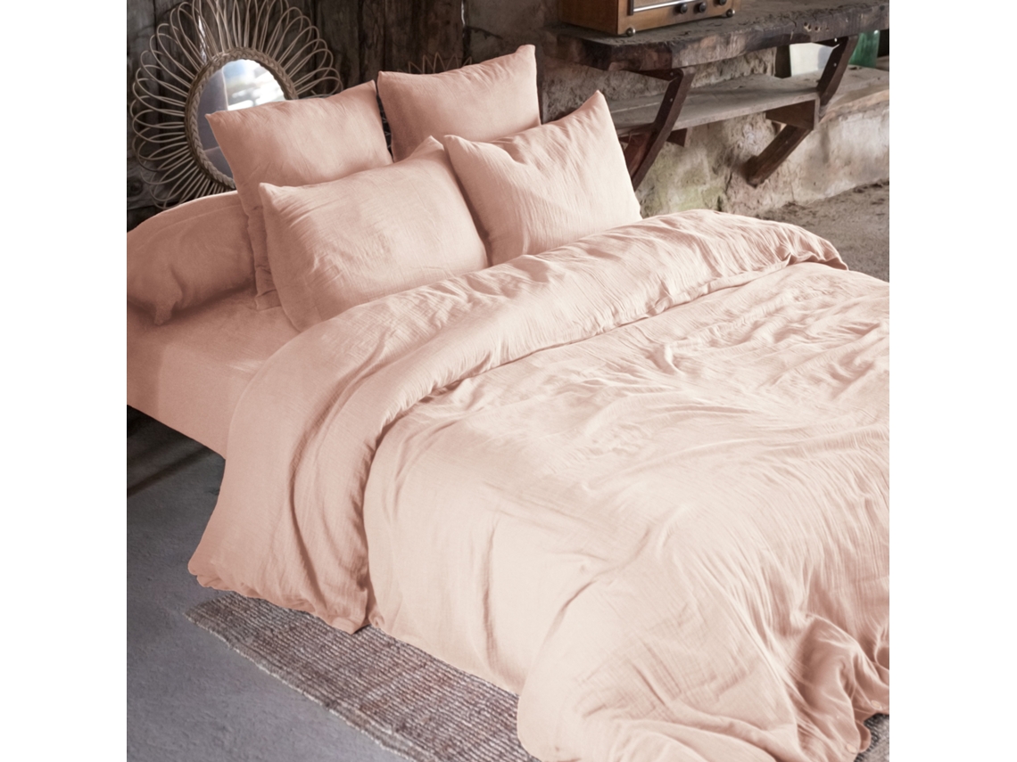 Capa de Edredom 200 X 200 Cm Gaïa Marshmallow Leffet Papillon