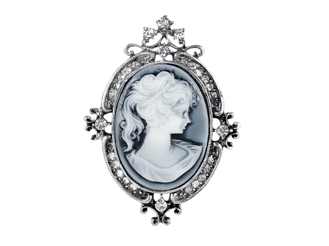 Broche De Mulher Com Strass E Placagem Dourada Para Decoração