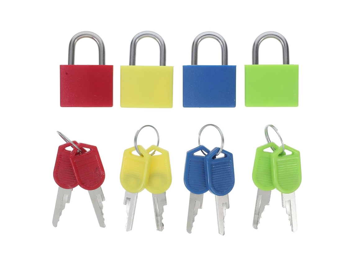 Cadeados Metálicos Pequenos com Chave para Malas e Mochilas GOKOCO