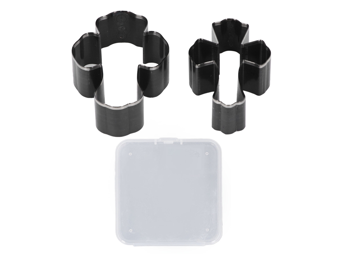 2pcs Matriz De Corte Em Forma De Cruz Aço Liga Para Artesanato Em Couro Com Furo Oco