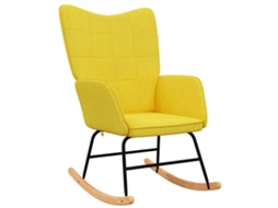 Maison Exclusive - Cadeira De Baloiço Tecido Amarelo Mostarda
