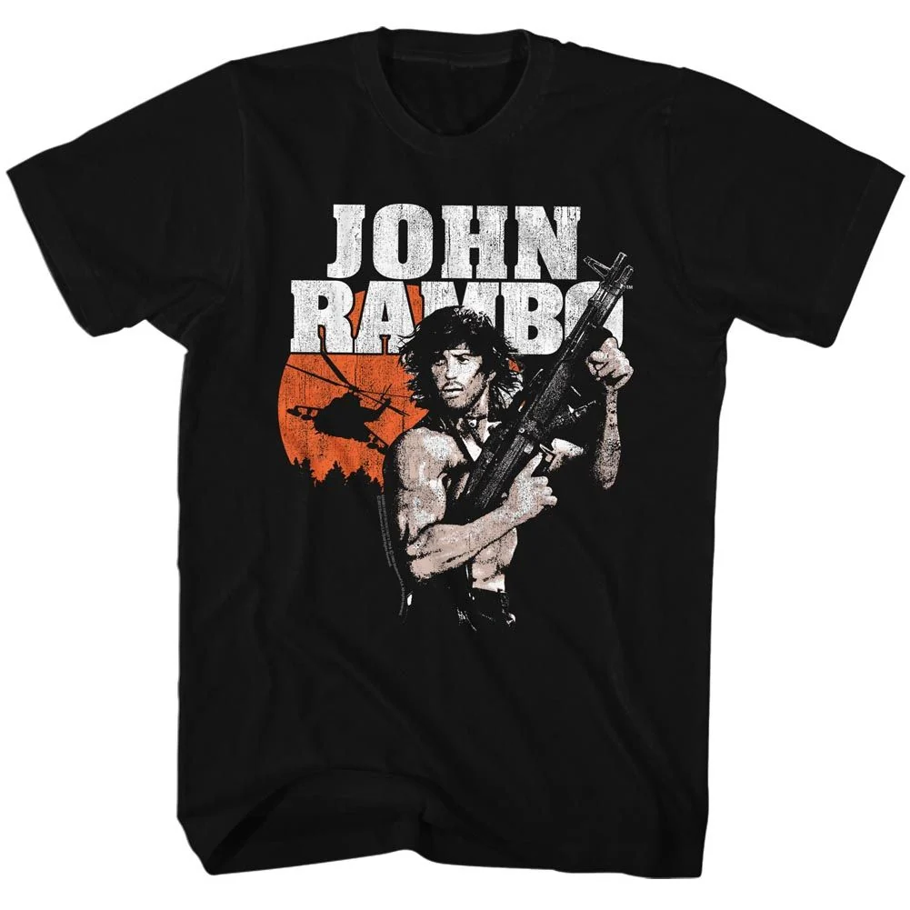 Rockinstone Rambo Movie John Rambo Movie Black Adult T-shirt Size:s
