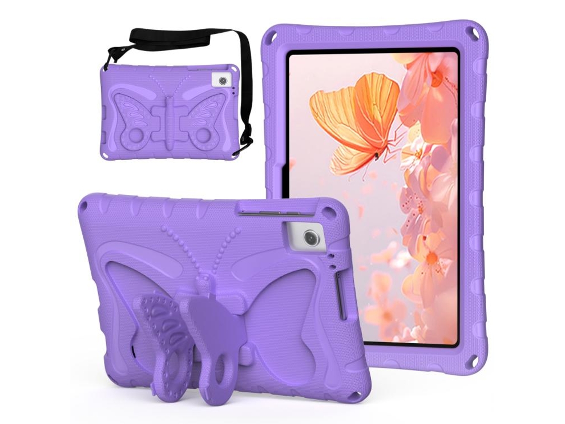 Capa Eva Anti‑choque Suporte Borboleta Halinuia, Cor Roxo‑claro Para Tablet Tcl Tab 10l Gen 3 10.1