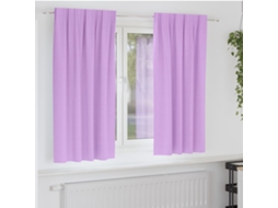 Vidaxl Cortinas Blackout Com Argolas 2 Pcs Roxo 175 X 140 Cm Poliéster