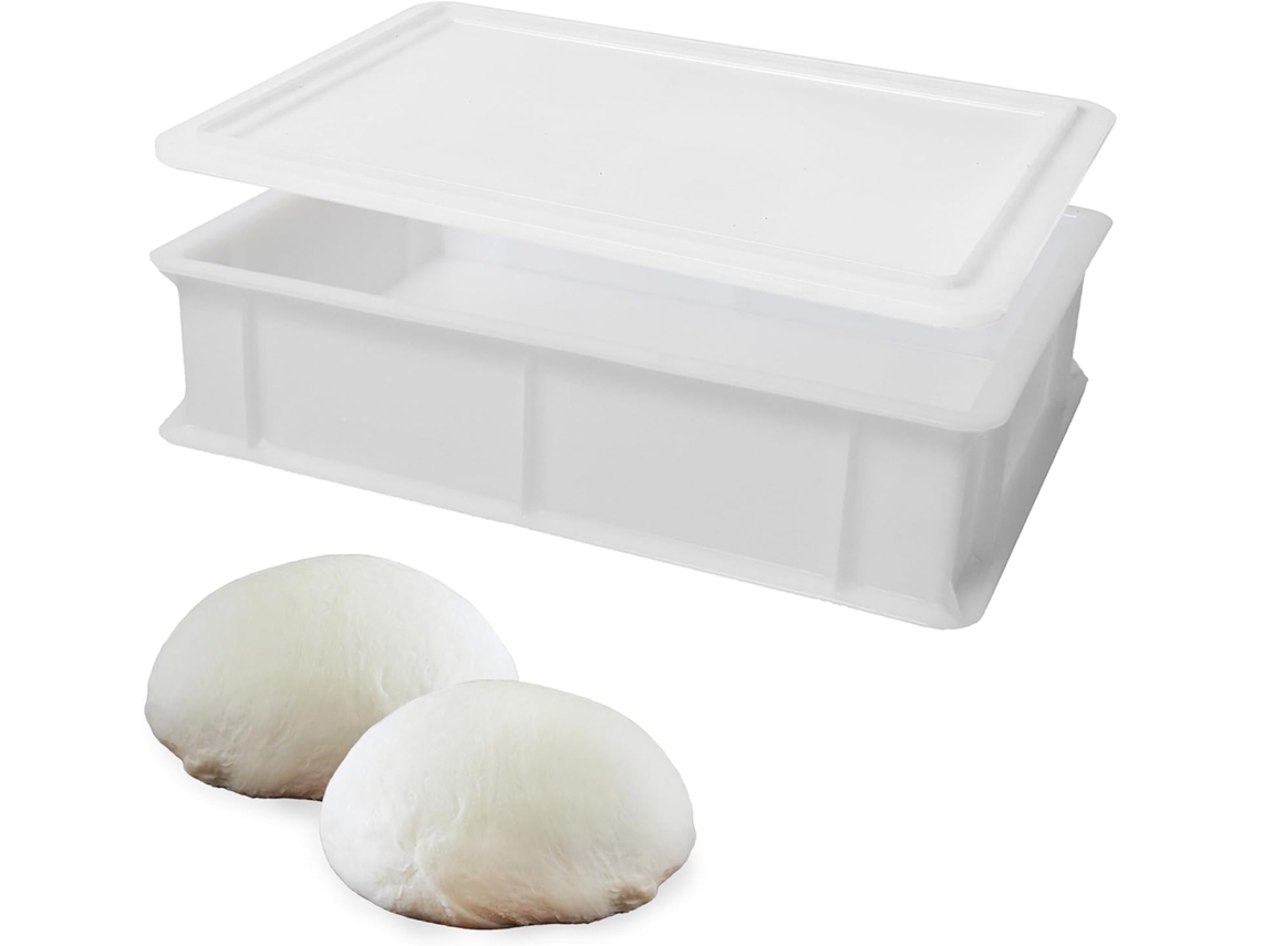 Caixa De Fermentação Para Pizza E Pão, 30 × 40 × 10, Recipiente Para Massa, Caixa Plástica Com Tampa 30 X 40 X 10