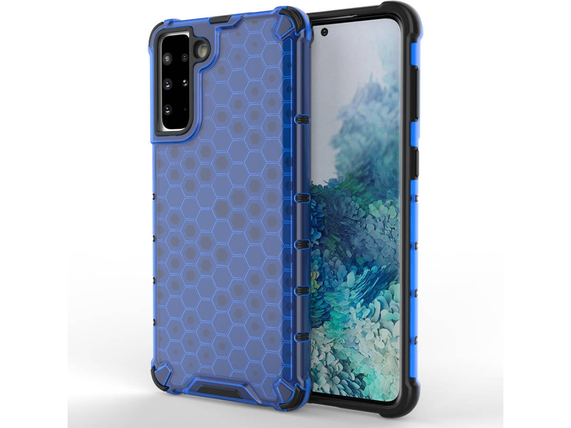 Capa Samsung Galaxy S21 Plus 5G LMOBILE Honeycomb Antichoque Azul