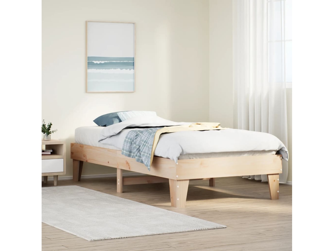 Vidaxl Cama Sem Colchão 90x190 Cm Madeira De Pinho Maciça