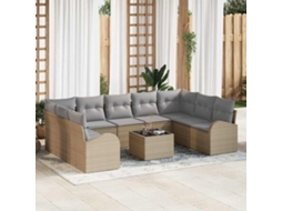 Vidaxl Conjunto De Sofás 10 Unid. Bege