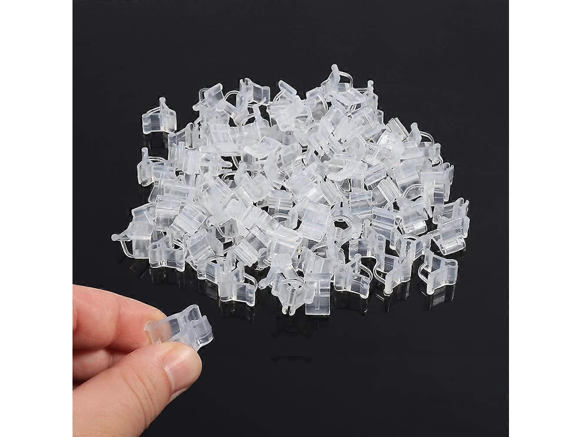 Pinzas De Injerto Transparentes, 100 Piezas De Plástico Seguro, Herramienta De Jardin Para Plantas Trepadeiras Y Vivero, Fácil De Usar