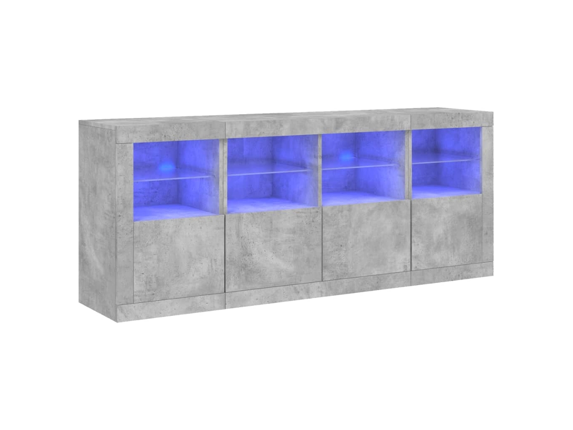 Aparador com Luzes Led 163x37x67 Cm Cinzento Cimento MAISON EXCLUSIVE