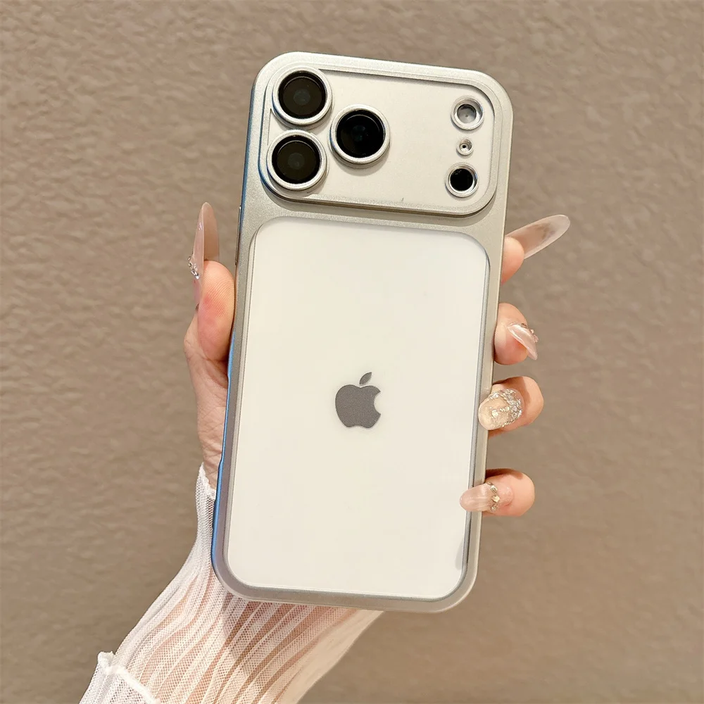 (iphone 12, Prateado) Capa Fosca Eletroplateada Para Iphone, Feita De Material Tpu Macio E Semitransparente.