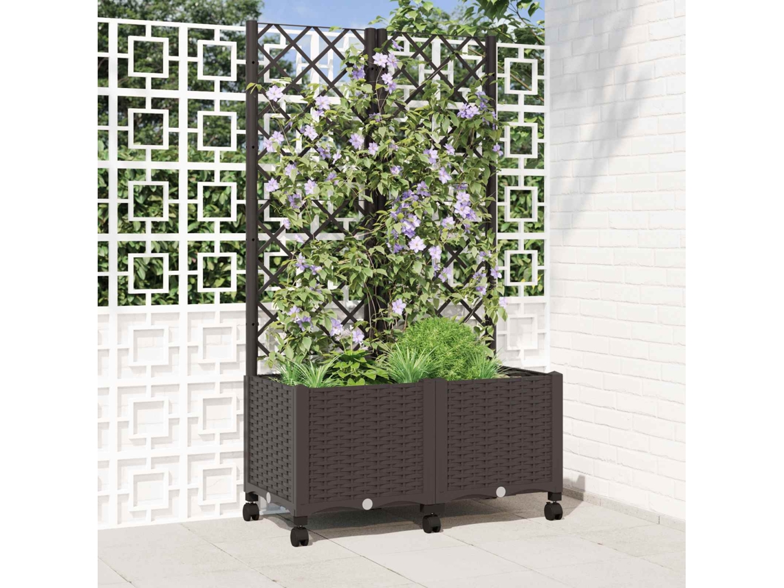 Conjunto 1 Cama Elevada Vidaxl Castanho Polipropileno (80 X 40 X 146 Cm)