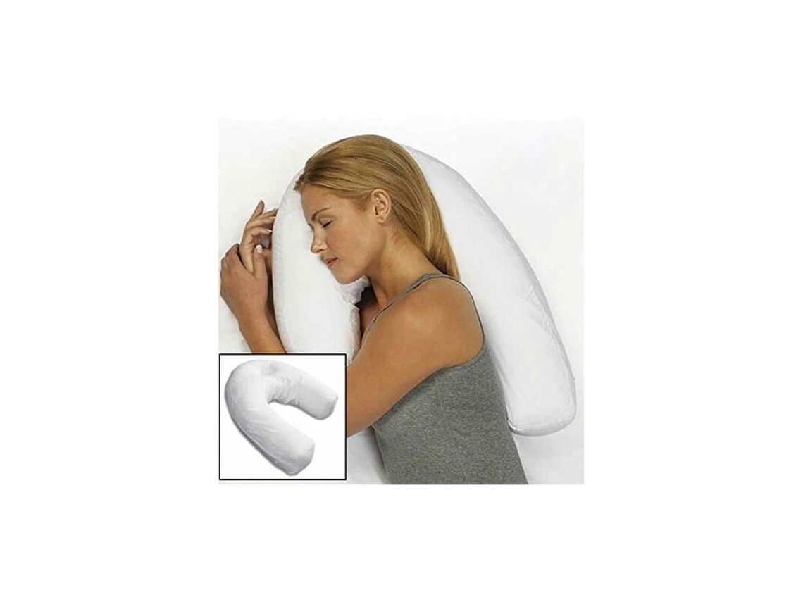 Travesseiro De Algodão Pp Branco Em Formato De U Para Quem Dorme De Lado, Suporte Para Pescoço, Travesseiro De Viagem, Travesseiro Antirronco