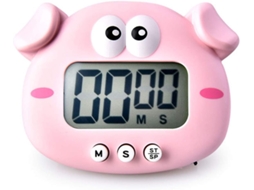 Relógio Digital Com Tela Lcd Grande E Ímã Para Cozinha, Compatível Com Jogos De Culinária, Esportes E Cozimento, Rosa Slowmoose