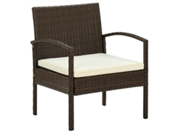 Garden Chair, Garden Chairs Vidaxl Marrom Rattan / Vime (n/a)