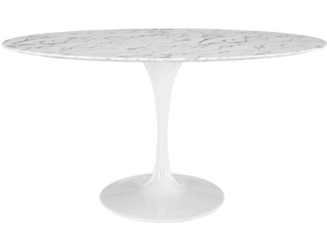 Mesa de Jantar Oval com Tampo em Mármore Tulip IBERA HOME