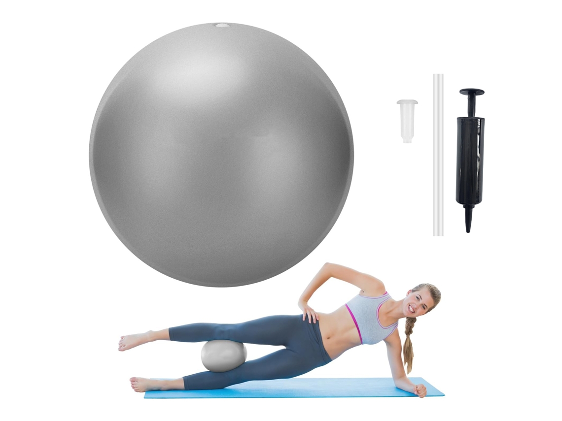 Bolas de pilates YUYSAN 25cm, antiestouro, para yoga, equilíbrio, prata