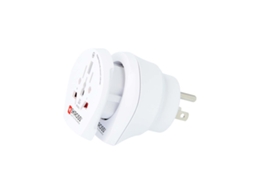 Adaptador de viagem universal Skross 2 em 1 para Europa e EUA 13a branco