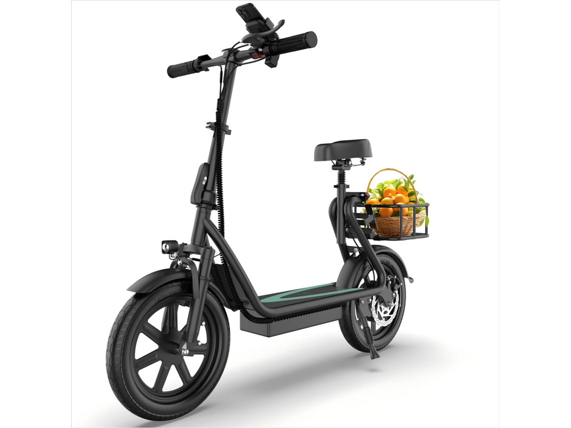 Bicicleta Elétrica Aovopro Esbs Motor 500w, Rodas De 14 Polegadas, Cesto De Carga No Assento, Alcance De 28 Milhas