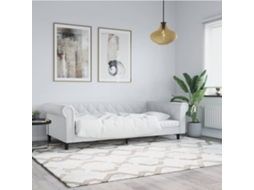 Vidaxl Sofá-cama 100x200 Cm Couro Artificial Branco