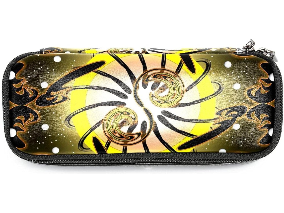 Estojo grande para lápis com estampa de mandala ou Halloween, ideal para escola, mesa de trabalho, adultos e crianças.