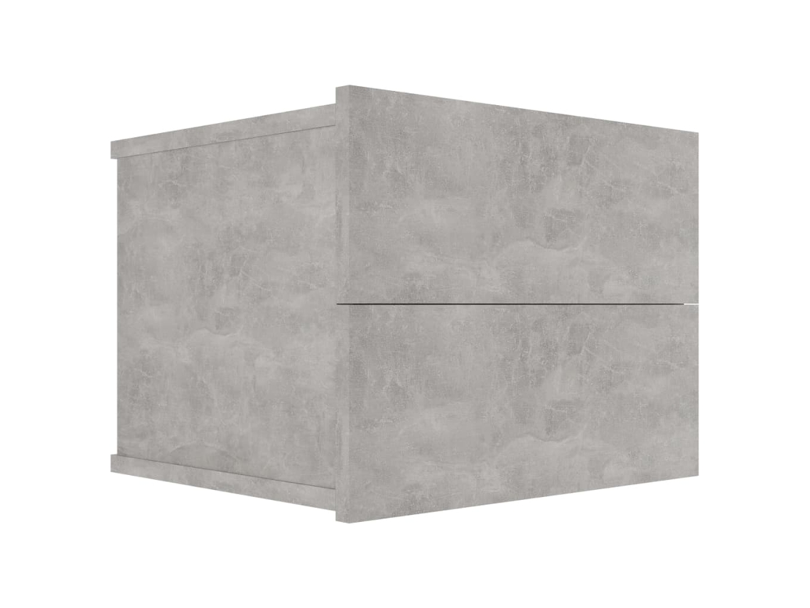 Bedside Cabinet, Bedside Cabinets Vidaxl Cinzeto Madeira Processada (n/a)