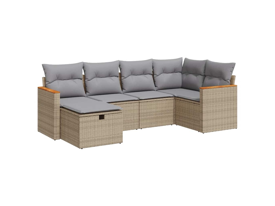 Garden Sofa Set, Garden Sofa Sets Vidaxl Bege Rattan / Vime (n/a)