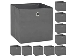 Storage Box, Storage Boxes Vidaxl Cinzeto Tecido (n/a)