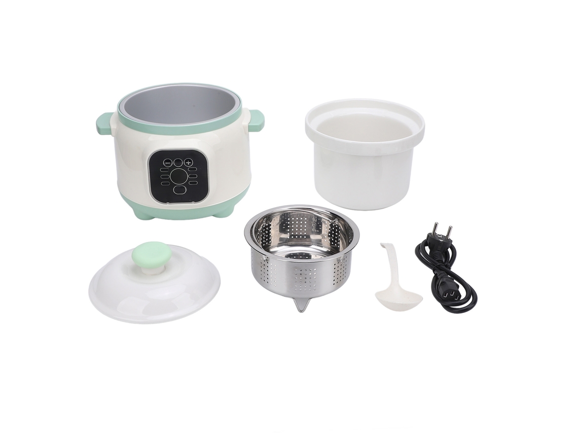 Panela elétrica mini com tampa visual portátil para arroz, ovos, macarrão e sopa 220v S/MARCA