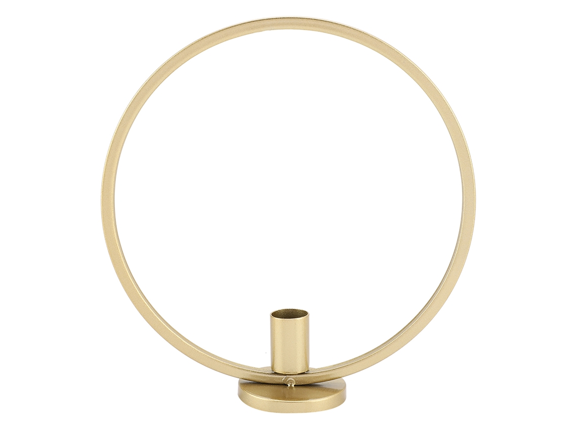 Suporte de Vela de Ferro Redondo LAXISCREED Ouro
