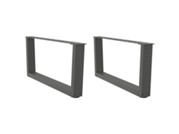 Vidaxl Pés Para Mesa De Centro Em V, 2 Peças, Antracite, 70x(30-31,3) Cm, Aço