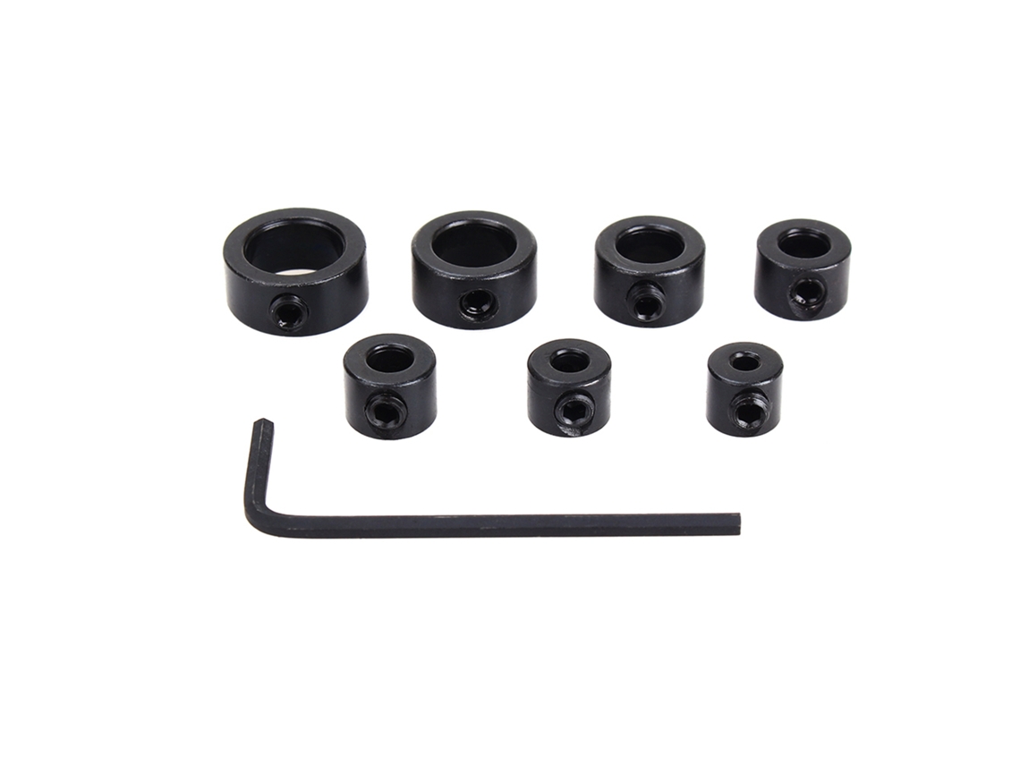 8pcs/set Anéis Parada Profundidade Broca 3-12mm Com Chave Allen Localizador Posicionador