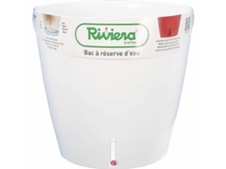 Vaso Autoirrigável RIVIERA Branco Polipropileno Redondo Ø 36 X 33 Cm