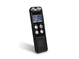 Lurelia Gravador De Chamadas Telefónicas 48gb Com Ativação Por Voz, Redução De Ruído, Reprodução Mp3 Para Reuniões, Palestras, Entrevistas - Preto
