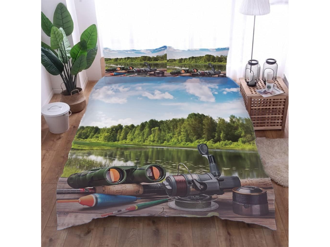 Capa de Edredom Natalina 3d Fe em Microfibra Fronha 220x240cm