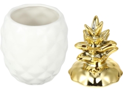 Ornamento De Abacaxi Com Tampa De Cerâmica Branca, Prático E Elegante, Estilo Europeu.