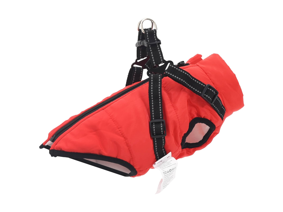 Vidaxl Casaco Vermelho L24 Velo E Poliéster