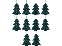 Conjunto De 10 Enfeites Coloridos De Papel Reciclável Para Pendurar Em Árvores De Natal, Festivais