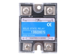 Rele de Estado Sólido Cc cc Ssr Entrada 3 32vdc Saída 5 220vdc Controle 75a com Placa Radiante Led | S/MARCA