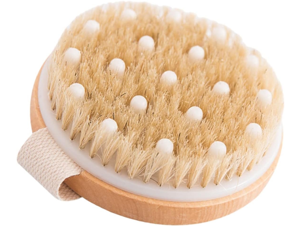 Escova De Banho Esfoliante Madeira Homoyoyo 11x11 Cm, Escova Sem Cabo, Unissex, Escova Corporal Para Uso Diário